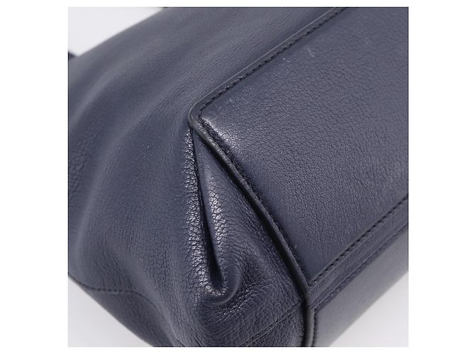Miu Miu Tote Bag Leather 2way Navy Gold - vista 14