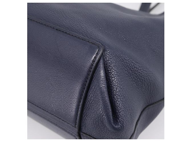 Miu Miu Tote Bag Leather 2way Navy Gold - vista 15