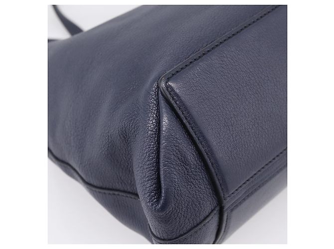 Miu Miu Tote Bag Leather 2way Navy Gold - vista 16