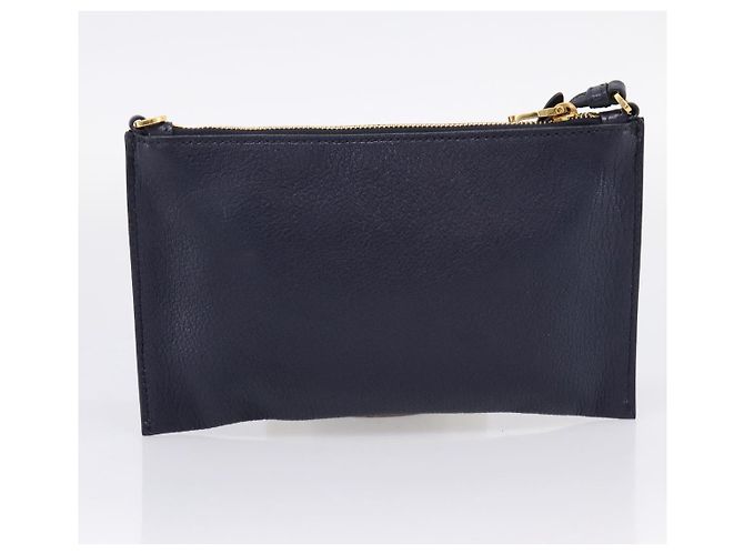 Miu Miu Tote Bag Leather 2way Navy Gold - vista 22