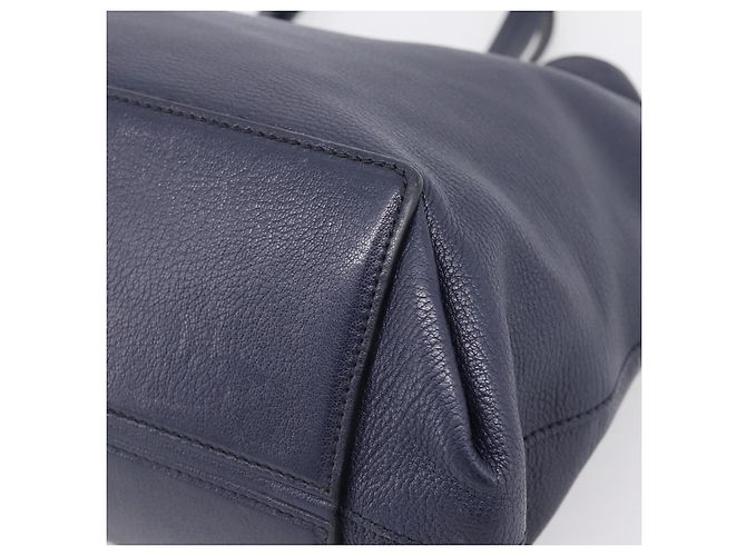 Miu Miu Tote Bag Leather 2way Navy Gold - vista 9