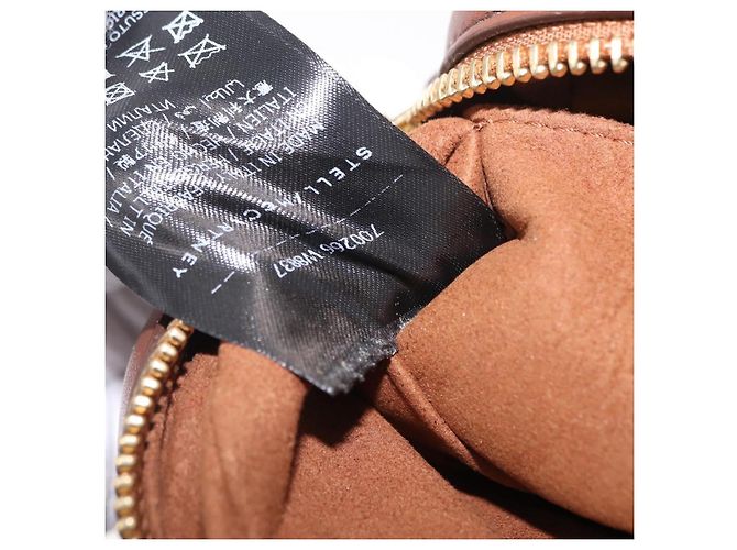 Stella Mc Cartney Stella McCartney Chain Shoulder Bag Leather Boa Brown Gold - vista 12