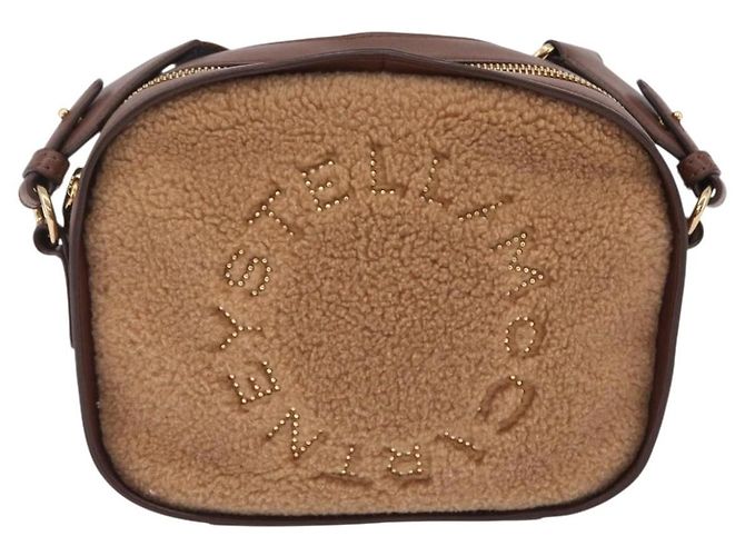 Stella Mc Cartney Stella McCartney Chain Shoulder Bag Leather Boa Brown Gold - vista 13