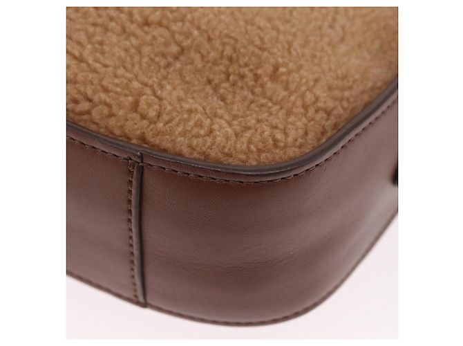 Stella Mc Cartney Stella McCartney Chain Shoulder Bag Leather Boa Brown Gold - vista 19