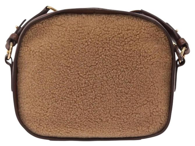 Stella Mc Cartney Stella McCartney Chain Shoulder Bag Leather Boa Brown Gold - vista 2