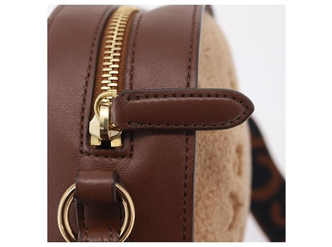 Stella Mc Cartney Stella McCartney Chain Shoulder Bag Leather Boa Brown Gold - vista 20