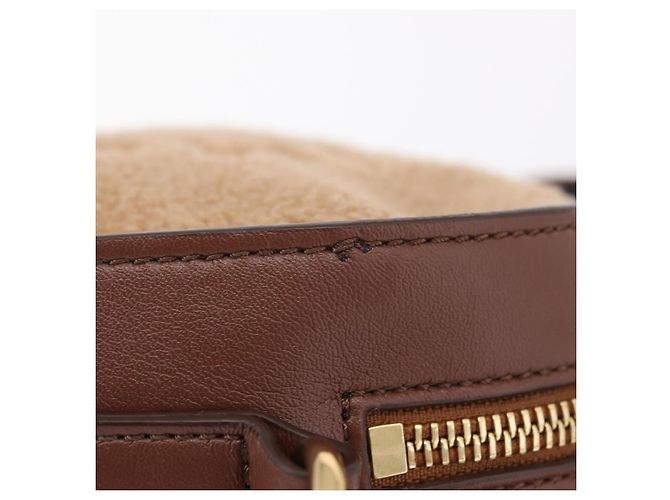 Stella Mc Cartney Stella McCartney Chain Shoulder Bag Leather Boa Brown Gold - vista 4