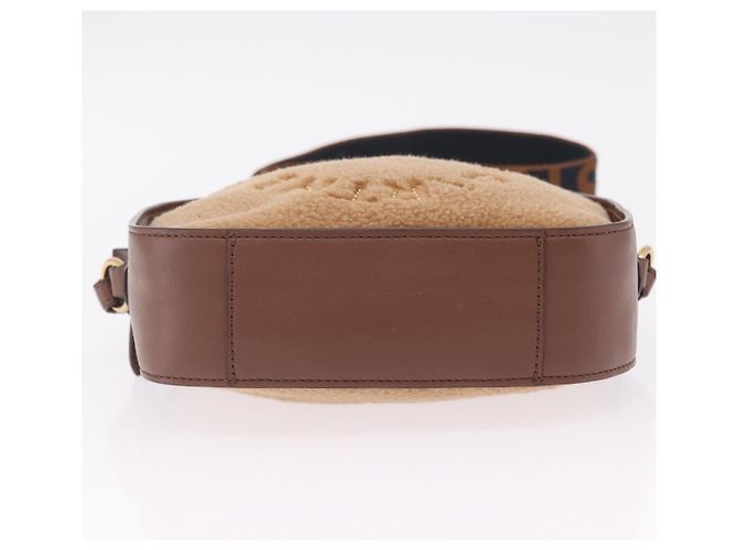 Stella Mc Cartney Stella McCartney Chain Shoulder Bag Leather Boa Brown Gold - vista 6