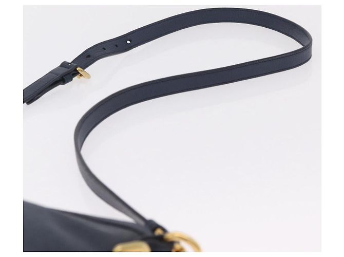 PRADA Shoulder Bag Jacquard Navy Gold - vista 14