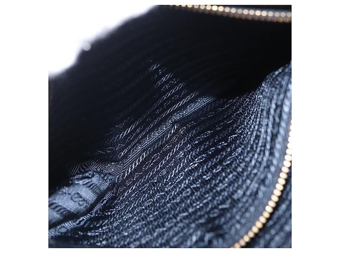 PRADA Shoulder Bag Jacquard Navy Gold - vista 26