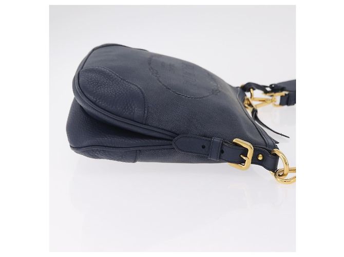 PRADA Shoulder Bag Jacquard Navy Gold - vista 3