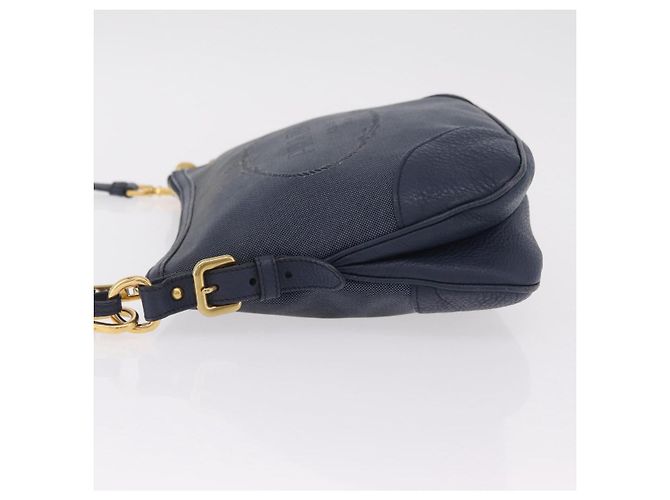 PRADA Shoulder Bag Jacquard Navy Gold - vista 4