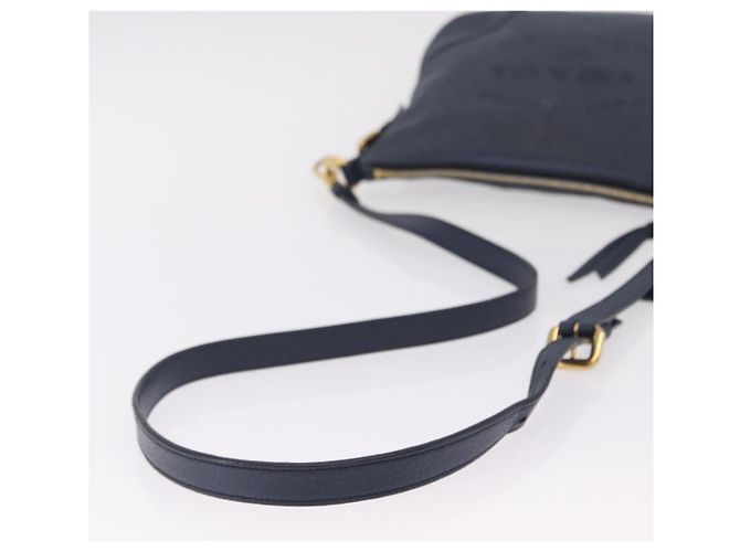 PRADA Shoulder Bag Jacquard Navy Gold - vista 7