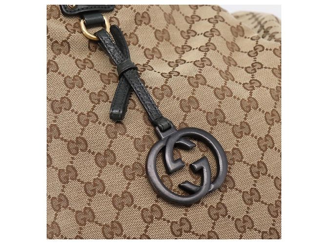GUCCI GG Canvas Hand Bag 2way Gold Beige 247286 - vista 10