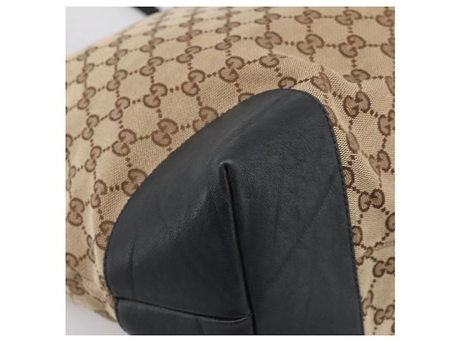 GUCCI GG Canvas Hand Bag 2way Gold Beige 247286 - vista 15