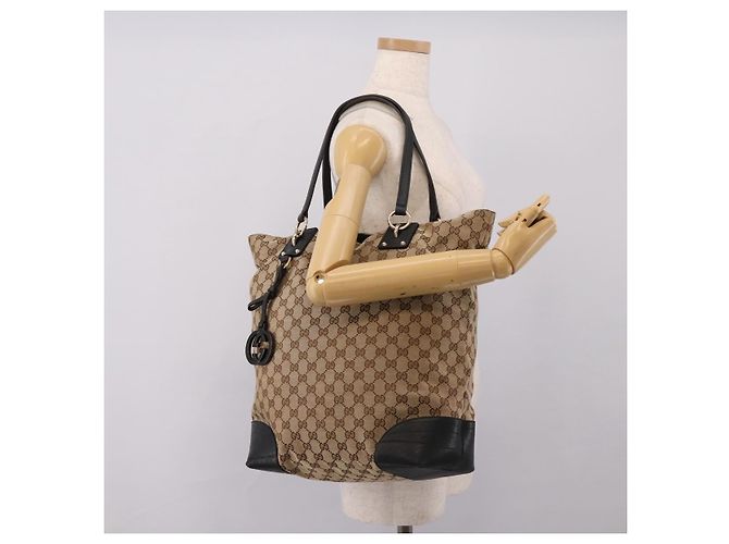 GUCCI GG Canvas Hand Bag 2way Gold Beige 247286 - vista 22