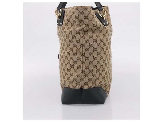 GUCCI GG Canvas Hand Bag 2way Gold Beige 247286 - vista 4