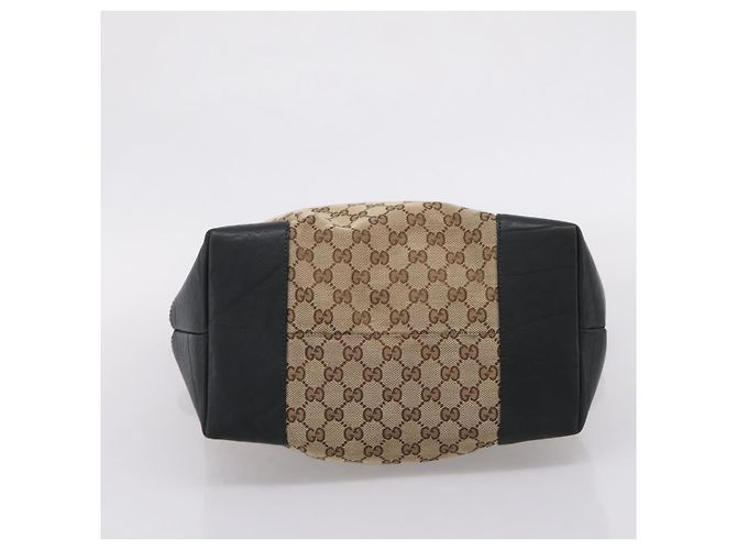 GUCCI GG Canvas Hand Bag 2way Gold Beige 247286 - vista 5