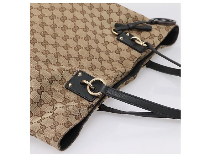 GUCCI GG Canvas Hand Bag 2way Gold Beige 247286 - vista 6