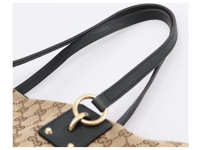 GUCCI GG Canvas Hand Bag 2way Gold Beige 247286 - vista 8