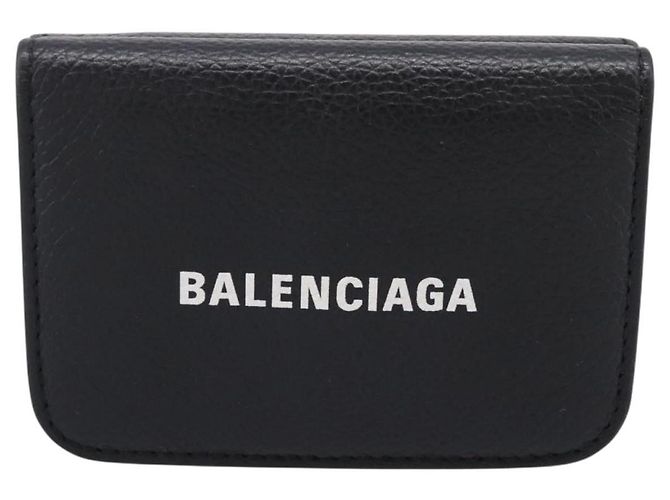 Balenciaga Everyday Compact Wallet Leather Black Gold - vista 13