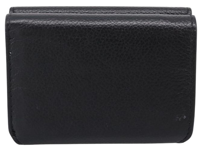 Balenciaga Everyday Compact Wallet Leather Black Gold - vista 2