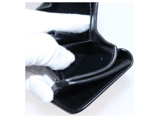 Balenciaga Everyday Compact Wallet Leather Black Gold - vista 21