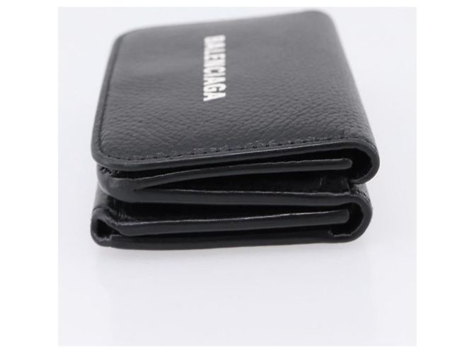 Balenciaga Everyday Compact Wallet Leather Black Gold - vista 4