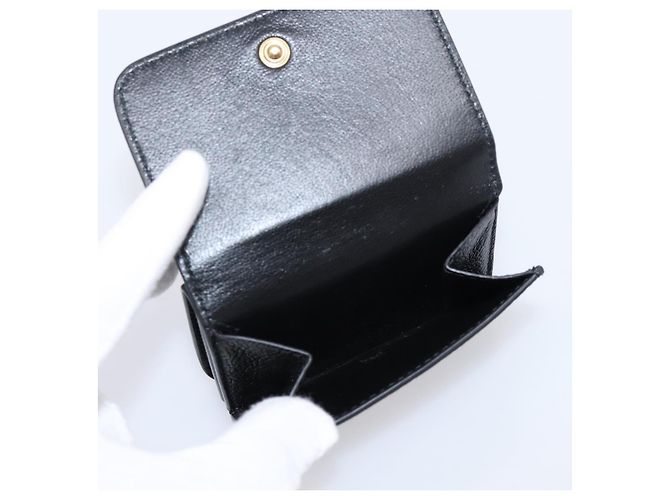 Balenciaga Everyday Compact Wallet Leather Black Gold - vista 8