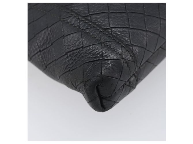 Bottega Veneta Shoulder Bag Leather Black Gold Tone - vista 17