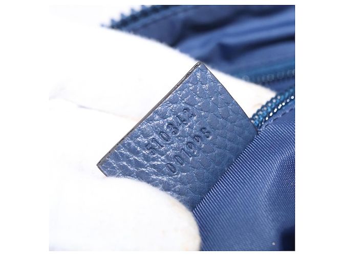 GUCCI GG Shoulder Bag Nylon Navy Silver 510342 - vista 12