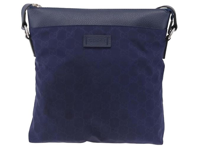 GUCCI GG Shoulder Bag Nylon Navy Silver 510342 - vista 13
