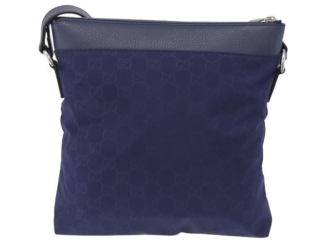 GUCCI GG Shoulder Bag Nylon Navy Silver 510342 - vista 2