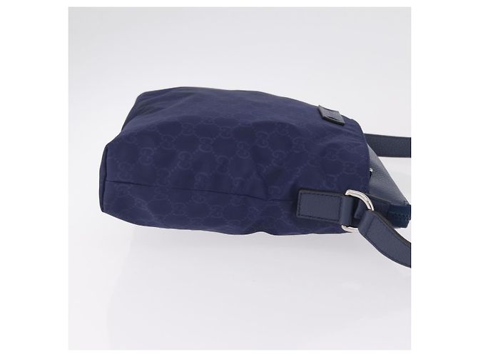 GUCCI GG Shoulder Bag Nylon Navy Silver 510342 - vista 3