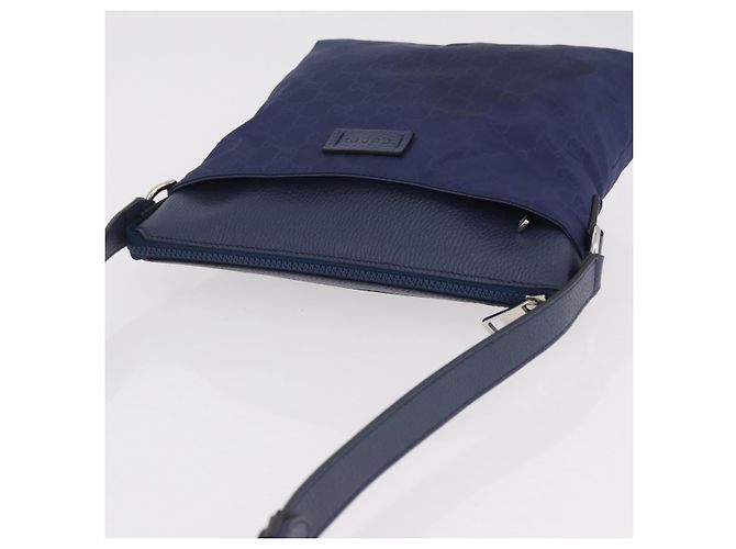 GUCCI GG Shoulder Bag Nylon Navy Silver 510342 - vista 6