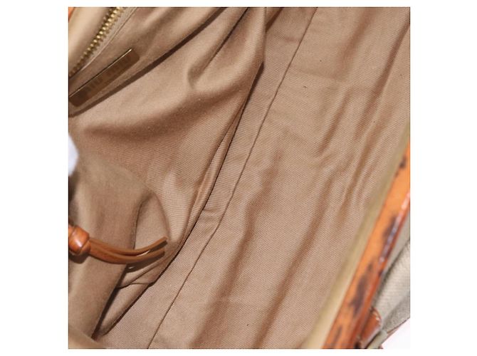 Miu Miu Bamboo Hand Bag Cotton 2way Beige Gold - vista 11