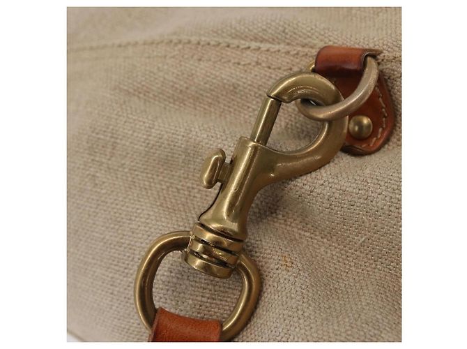Miu Miu Bamboo Hand Bag Cotton 2way Beige Gold - vista 22