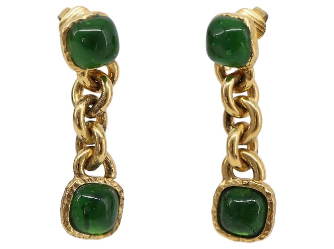 CHANEL Earring metal Gold Tone CC - vista 2