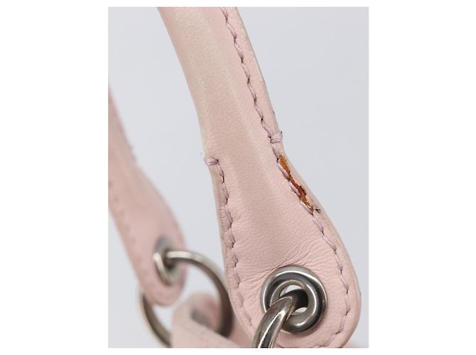 Christian Dior Cannage Lady Dior Hand Bag Lamb Skin Pink Silver - vista 20
