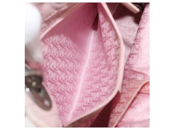 Christian Dior Cannage Lady Dior Hand Bag Lamb Skin Pink Silver - vista 26