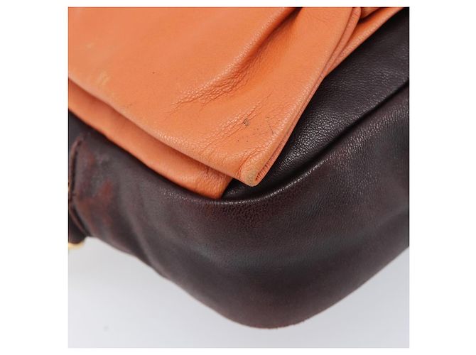 PRADA Shoulder Bag Leather Brown Gold - vista 19