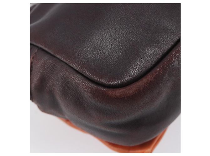 PRADA Shoulder Bag Leather Brown Gold - vista 21