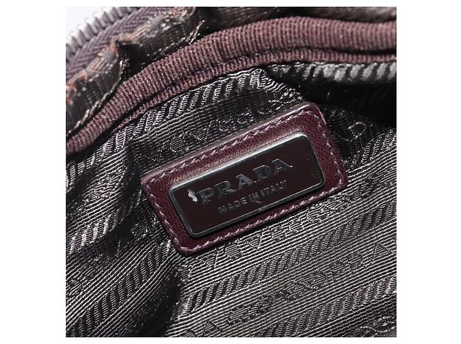 PRADA Shoulder Bag Leather Brown Gold - vista 25