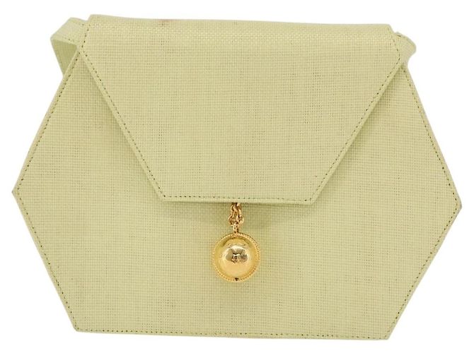 Céline CELINE Star Ball Shoulder Bag Raffia Green Gold - vista 13