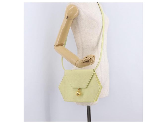 Céline CELINE Star Ball Shoulder Bag Raffia Green Gold - vista 26
