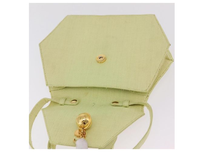 Céline CELINE Star Ball Shoulder Bag Raffia Green Gold - vista 9