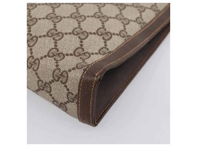 GUCCI GG Supreme Clutch Bag PVC Beige - Ansicht 15