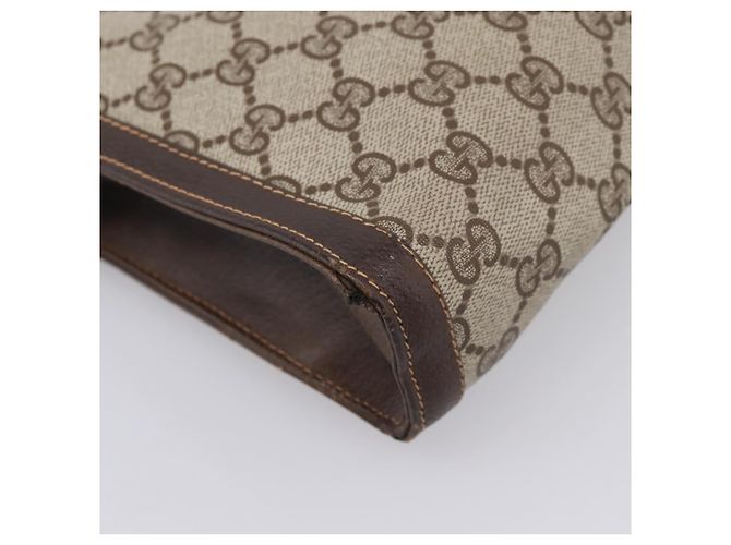 GUCCI GG Supreme Clutch Bag PVC Beige - Ansicht 16