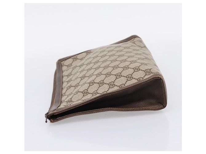 GUCCI GG Supreme Clutch Bag PVC Beige - Ansicht 3