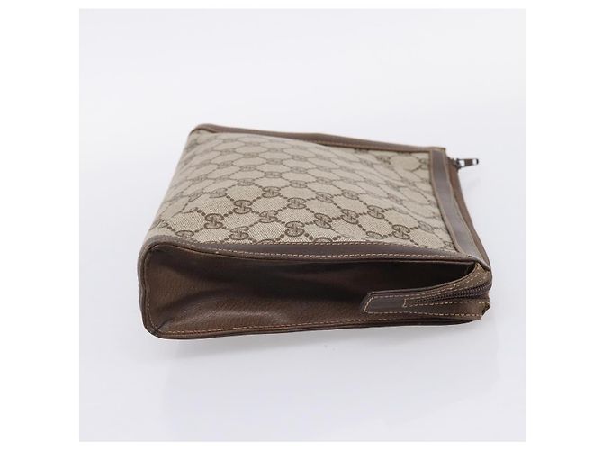 GUCCI GG Supreme Clutch Bag PVC Beige - Ansicht 4